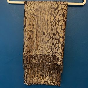 Leopard print shawl scarf